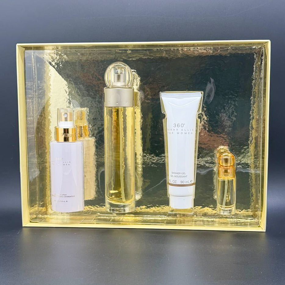 Set 360 Perry Ellis Eau De Toilette Dama 100ml / Body Mist